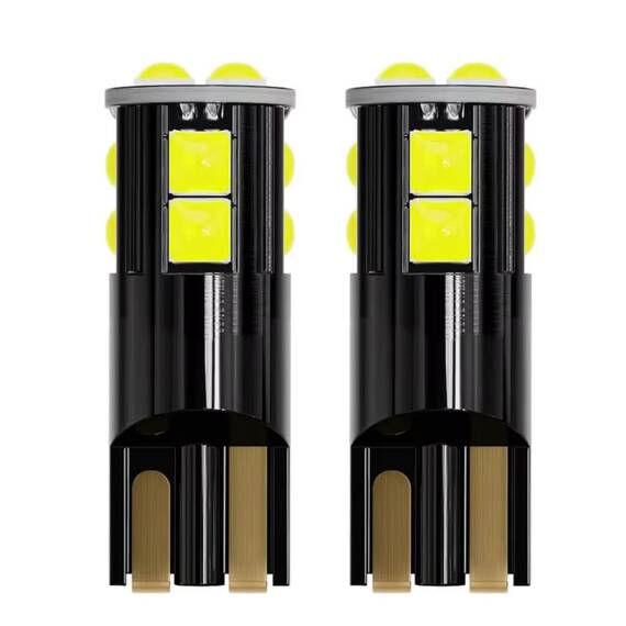 Set 2 becuri auto LED 10SMD, T10 W5W, 12V, 1200lm/set - - Roveli