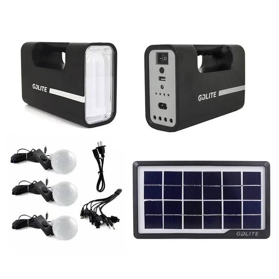 Sistem iluminare LED cu panou solar GDLITE 1, 3 becuri - 2- Roveli