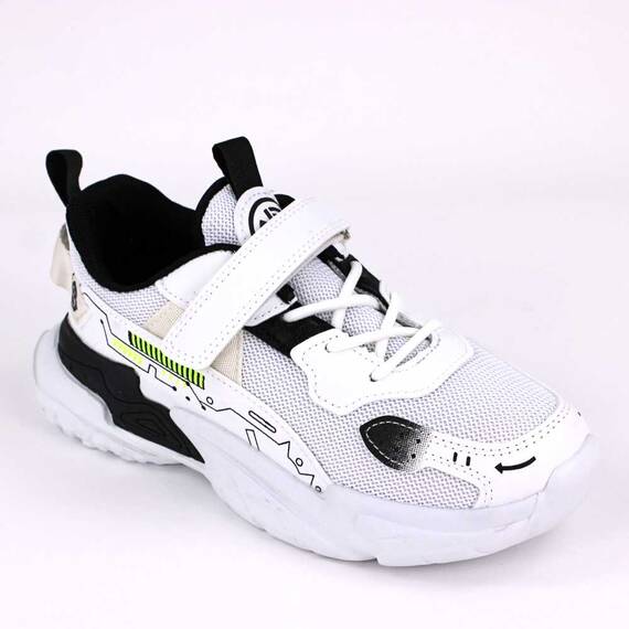 Sneakers confortabil, pentru copii, cu talpa voluminoasa  A526-WHITE, Culoare (12): Verde neon, Marime (12): 35 - - Roveli