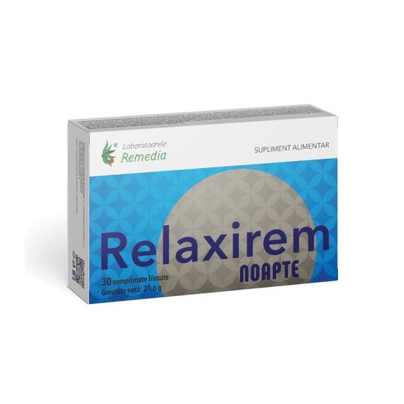 Relaxirem Noapte 30 comprimate Laboratoarele Remedia - - Roveli