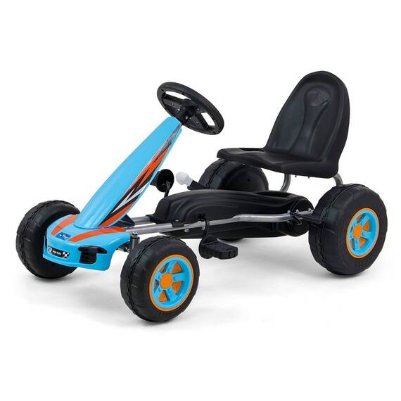 Kart cu pedale robust si distractiv, +3 ani, Viper Blue - - Roveli