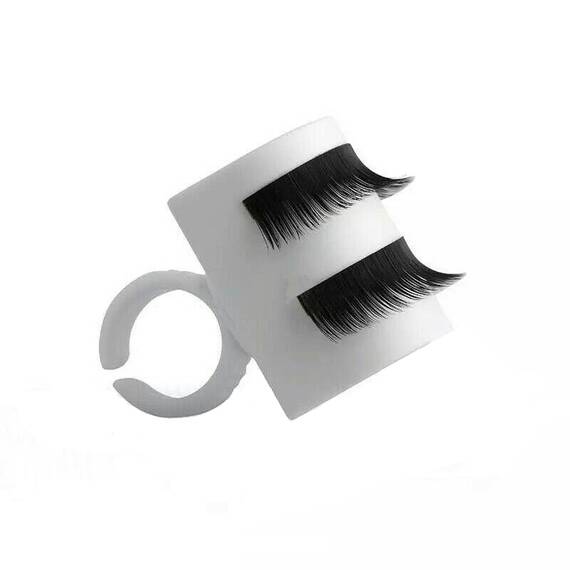 Inel cu suport din plastic pentru extensii gene - 2- Roveli