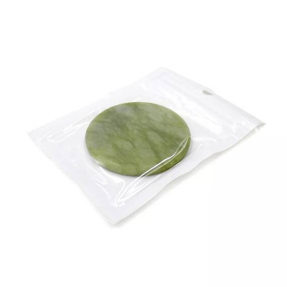 Piatra de Jad verde pentru adeziv extensii gene, diamteru 5cm - 2- Roveli