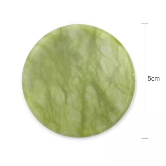 Piatra de Jad verde pentru adeziv extensii gene, diamteru 5cm - 3- Roveli