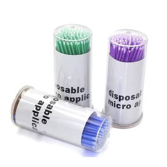 Aplicatoare Microbrush 2,5mm, periute aplicare primer sau remover extensii de gene, 100buc, Culoare (26): albastru - normale - 2- Roveli