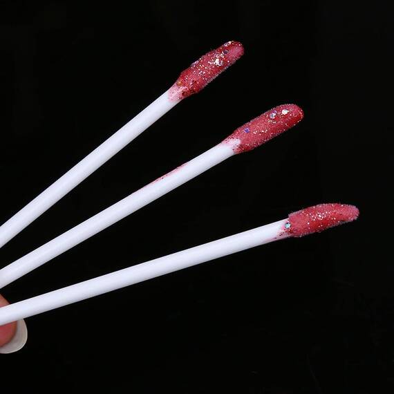 Betisoare din microfibra, Lip brush, pentru aplicare extensii gene, set 50 bucati, Culoare (26): alb - 5- Roveli
