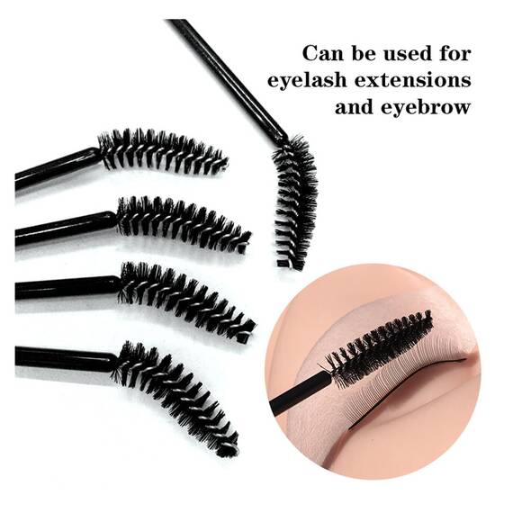 Periute Mascara pentru pieptanarea extensiilor de gene 50 buc, Culoare (26): roz - 4- Roveli