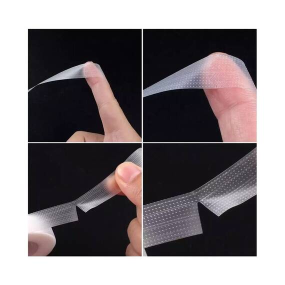 Rola de banda micropore, material PE, transparenta, pentru izolarea genelor inferioare pentru extensii gene 900 cm - 4- Roveli