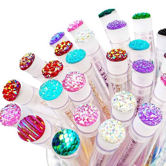 Set 10 periute mascara pentru gene cu sclipici - 3- Roveli