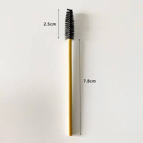 Periute Mascara din bambus pentru pieptanarea extensiilor de gene 50 buc - 2- Roveli