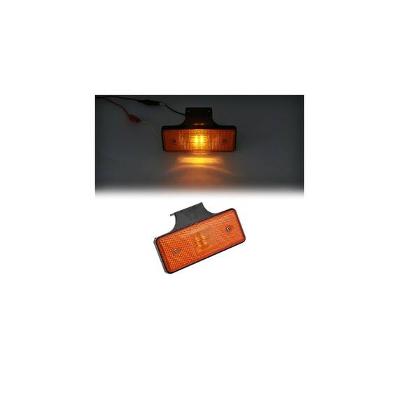 Lampa laterala cu suport 4 SMD LED 12-24V Cod: FR 0183 - Rosu - 4- Roveli