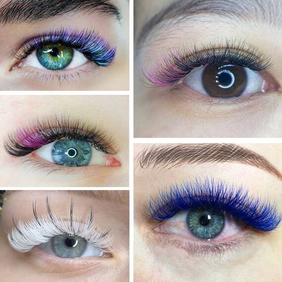 Extensii de gene curbura C Nagaraku Mix Verde 2 nuante, extensii gene premium, 16 linii - 4- Roveli