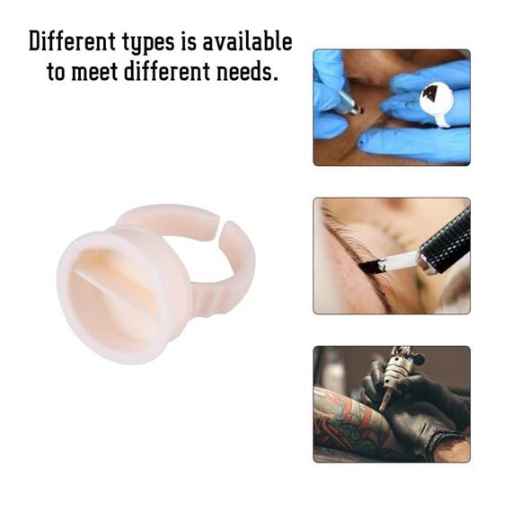 Inel din silicon roz-somon 18mm cu separator pentru adeziv , set 10 bucati - 3- Roveli