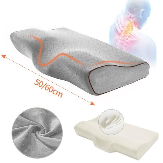 Perna cu memorie pentru gat albastru, perna cosmetica extensii gene, Culoare (26): albastru - 4- Roveli