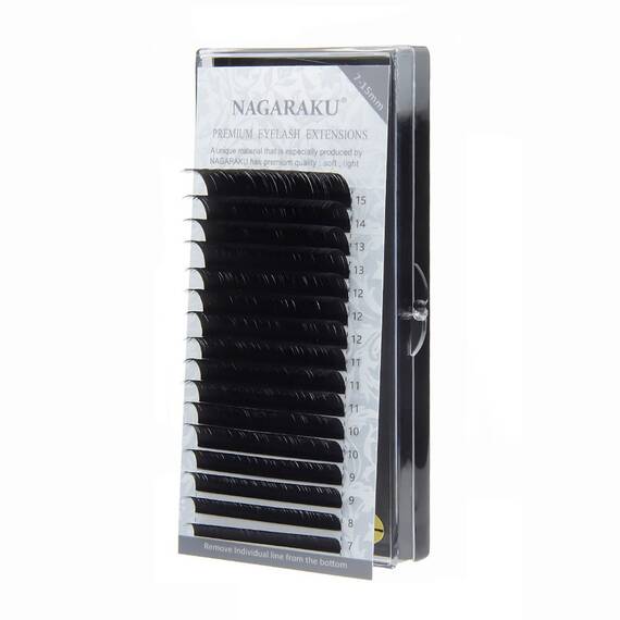 Extensii de gene curbura C Nagaraku Classical MIX 16-20mm, extensii gene premium, 16 linii, Grosime (26): 0.07, Lungime (26): mix (16-20) mm - 4- Roveli