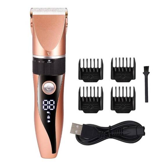 Aparat de tuns animale GM8022, USB, LCD, accesorii incluse - - Roveli