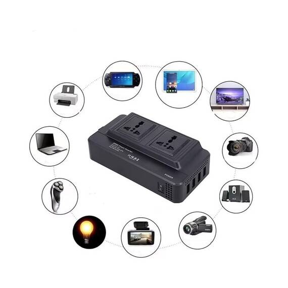 Prelungitor universal cu 2 prize si 4 USB, E187 - 3- Roveli