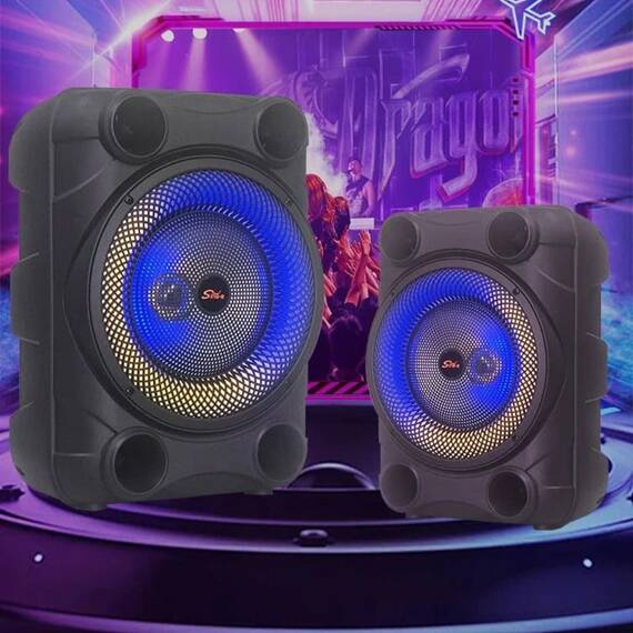 Boxa portabila ZQS8148, 60W P.M.P.O, BT/FM/AUX/USB, microfon - 3- Roveli