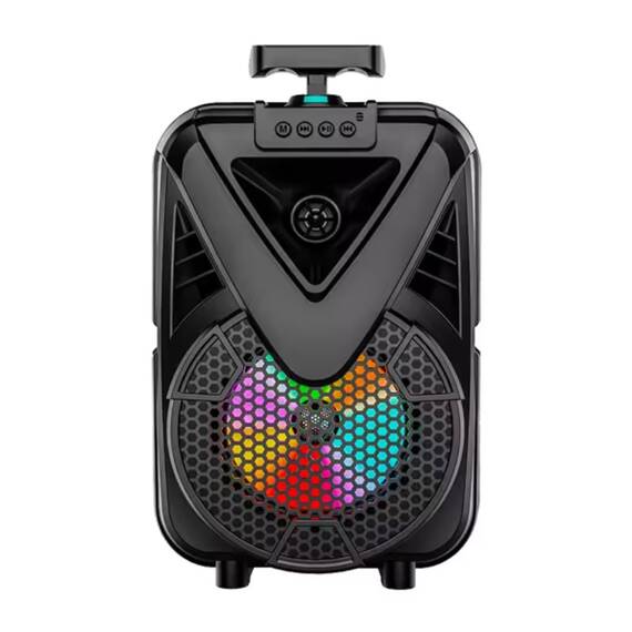 Boxa portabila ZQS8136 cu microfon, 48W PMPO, BT/FM/USB, LED RGB - 3- Roveli