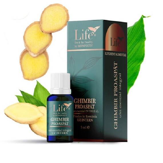Ulei Esential Integral de Ghimbir Proaspat 5 ml Bionovativ Life - - Roveli