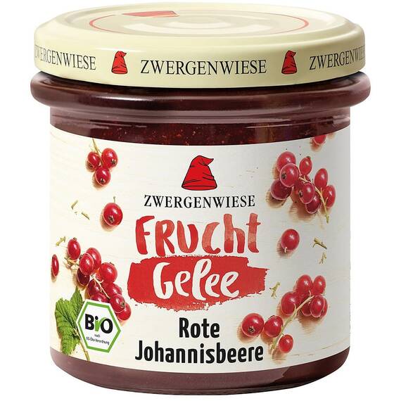 Jeleu bio de coacaz rosu fara gluten 160g Zwergenwiese - - Roveli