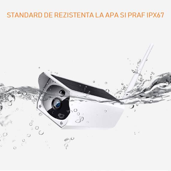 Camera de supraveghere Wifi, panou solar, exterior - 6- Roveli