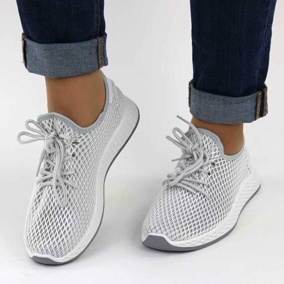 Pantofi sport de dama, usori si comozi BF1988-LIGHT GREY, Culoare (12): Alb, Gri, Marime (12): 37 - 2- Roveli