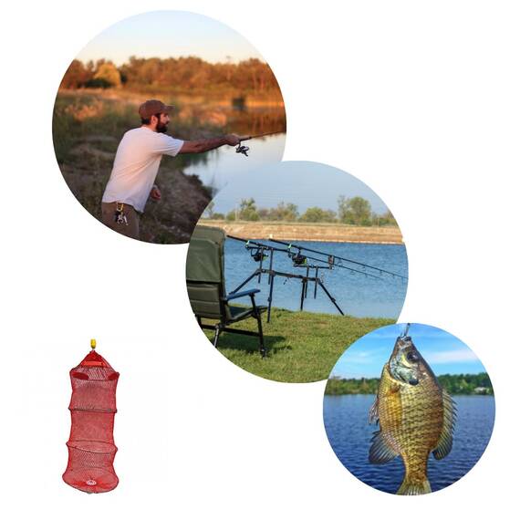 Juvelnic cu 3 flotoare, plasa cauciucata, 100cm, diametru 40cm - 2- Roveli