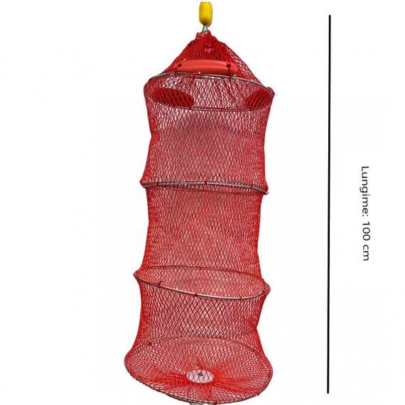 Juvelnic cu 3 flotoare, plasa cauciucata, 100cm, diametru 40cm - 5- Roveli