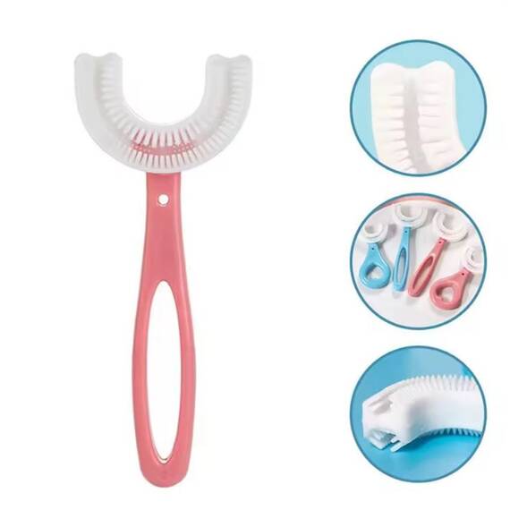 Set 2 periute de dinti pentru copii, forma U, silicon - 4- Roveli