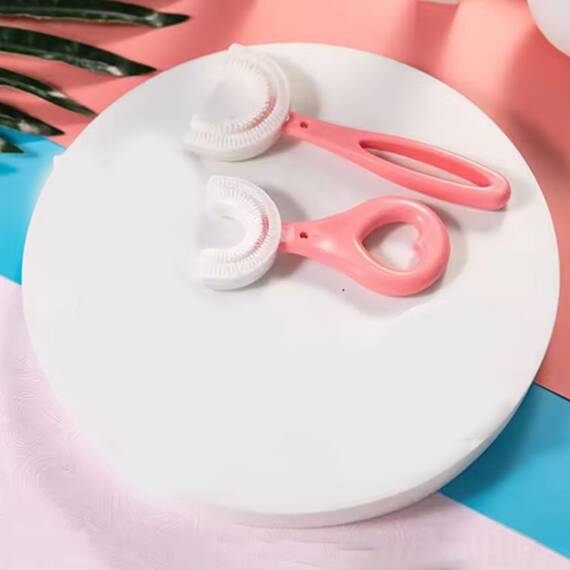 Set 2 periute de dinti pentru copii, forma U, silicon - 6- Roveli