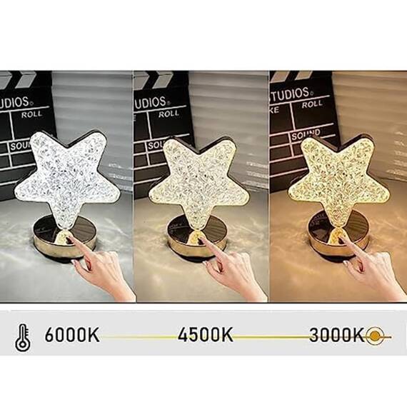 Lampa LED decorativa Crystal stea, USB, DO05Y - 5- Roveli