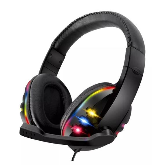 Casti Gaming S359, microfon, LED RGB, USB - 3- Roveli