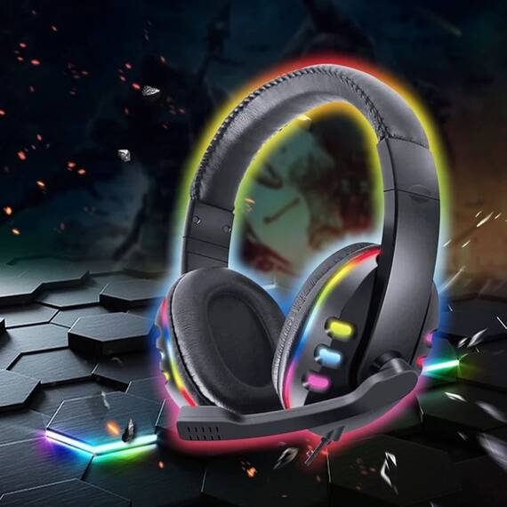 Casti Gaming S359, microfon, LED RGB, USB - 4- Roveli