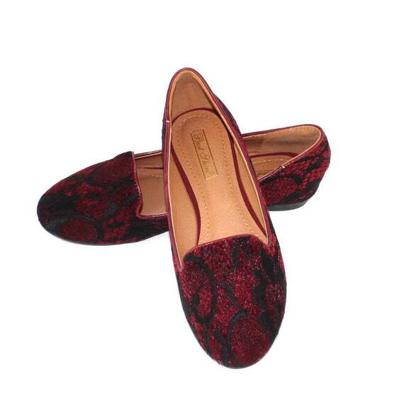 Balerini dama cu broderie aplicata CH-1F059-11-RED, Culoare (12): Negru, Rosu, Marime (12): 38* - 3- Roveli