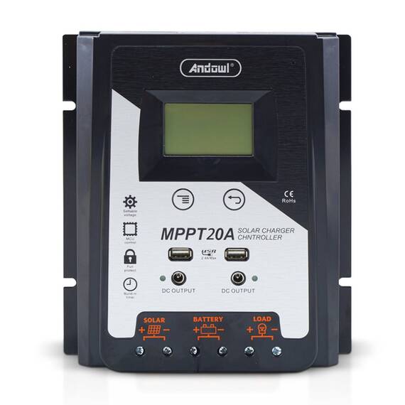 Controller tensiune panou solar, 12/24V, afisaj LCD, MPPT 20A - - Roveli