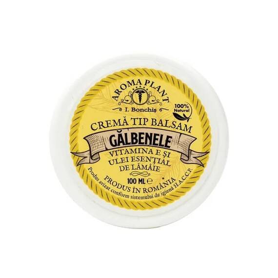 Crema Tip Balsam cu Galbenele, Vitamina E si Ulei Esential de Lamaie 100 ml Aroma Plant Ion Bonchis - - Roveli