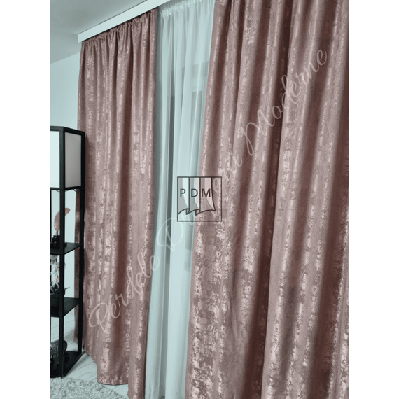 Draperie la comanda pentru Living sau Dormitor, Model NISIP, Culoare ROZ - 3- Roveli Draperie la comanda pentru Living sau Dormitor, Model NISIP, Culoare ROZ - 3- Roveli