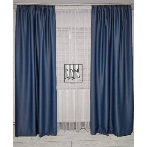Draperie SATIN pentru Living sau Dormitor, model BLACKOUT, culoare BLEUMARIN - - Roveli Draperie SATIN pentru Living sau Dormitor, model BLACKOUT, culoare BLEUMARIN - - Roveli