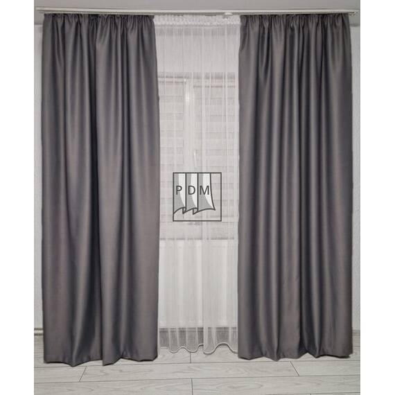 Draperie Satin pentru Living sau Dormitor, Model BLACKOUT, culoare GRI - - Roveli Draperie Satin pentru Living sau Dormitor, Model BLACKOUT, culoare GRI - - Roveli