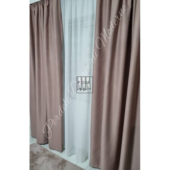Draperie Satin pentru Living sau Dormitor, Model BLACKOUT, culoare ROZ PUDRĂ - 2- Roveli Draperie Satin pentru Living sau Dormitor, Model BLACKOUT, culoare ROZ PUDRĂ - 2- Roveli
