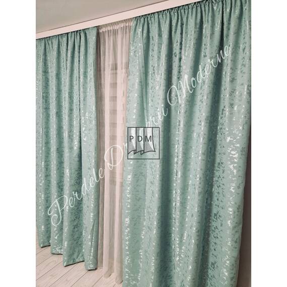 Draperie camera TIP NISIP, culoare VERDE MENTĂ - 2- Roveli Draperie camera TIP NISIP, culoare VERDE MENTĂ - 2- Roveli