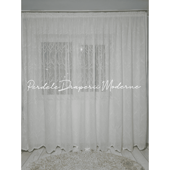 Perdea camera, marime la comanda, material  IN TOPIT, ALB - - Roveli