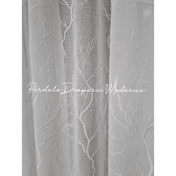 Perdea camera, marime la comanda, material  IN TOPIT, ALB - 3- Roveli