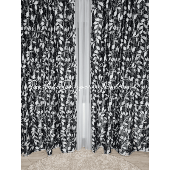 Draperie BLACKOUT moderna, materiale de calitate, marime la comanda, culoare, NEGRU/GRI - - Roveli