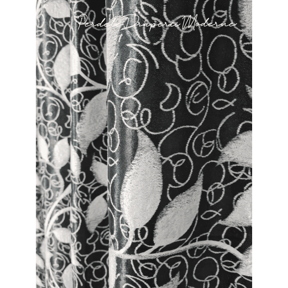 Draperie BLACKOUT moderna, materiale de calitate, marime la comanda, culoare, NEGRU/GRI - 4- Roveli