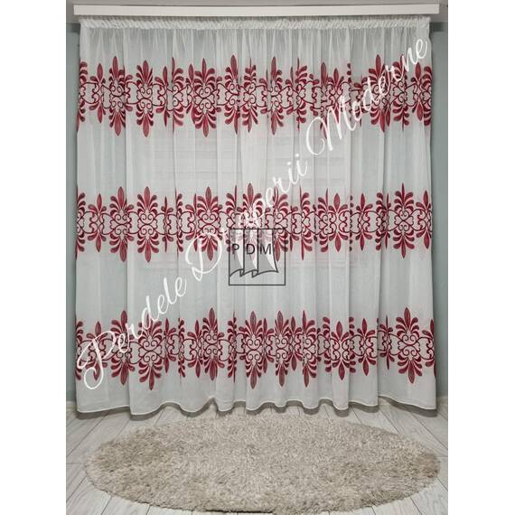 SET Perdea si Draperie la comanda Model CRENGI ROȘII - 3- Roveli