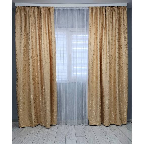 DRAPERIE Living, Dormitor TIP STUCCO, culoare CREM - - Roveli