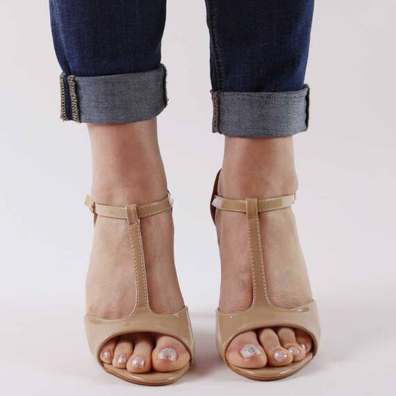 Sandale de dama cu toc inalt bej MS-11-BEIGE, Culoare (12): Bej, Marime (12): 40 - 2- Roveli