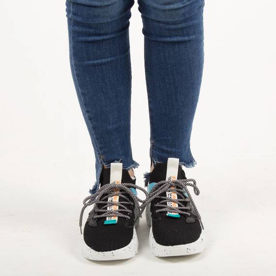 Pantofi de dama, sport - casual, cu siret NB387P-BLACK, Culoare (12): Negru, Marime (12): 38 - 2- Roveli Pantofi de dama, sport - casual, cu siret NB387P-BLACK, Culoare (12): Negru, Marime (12): 38 - 2- Roveli